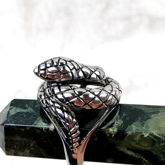 Serpent Snake Ring Hypoallergenic Unisex - Picture 13 of 15